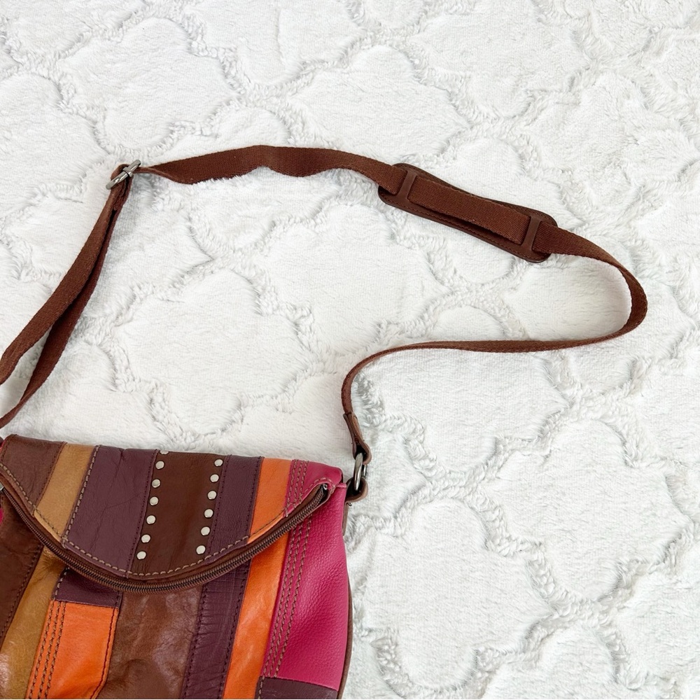 The Sak Leather Patchwork Colorblock Crossbody Ba… - image 4